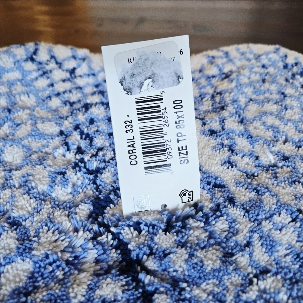 ABYSS & HABIDECOR Blue White Coral Bath Rug 33